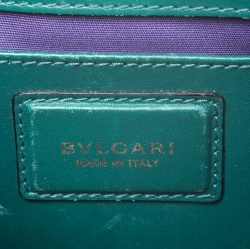 Pre Owned حقيبة بلغاري "سيربينتي فوريفر" بقلاب جلد أخضر