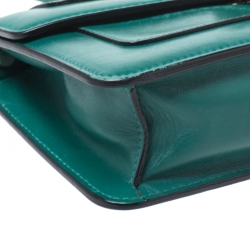 Pre Owned حقيبة بلغاري "سيربينتي فوريفر" بقلاب جلد أخضر