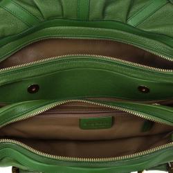 Bvlgari Green Leather Polly Bag