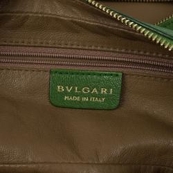 Bvlgari Green Leather Polly Bag