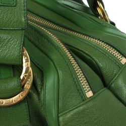 Bvlgari Green Leather Polly Bag