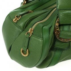 Bvlgari Green Leather Polly Bag