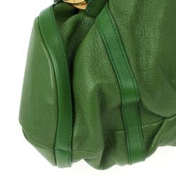 Bvlgari Green Leather Polly Bag