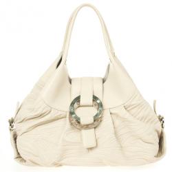 Bvlgari Beige Leather Chandra Hobo