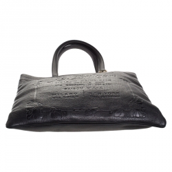 Bvlgari Black Leather Sotirio Motif Tote