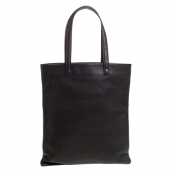 Bvlgari Black Leather Sotirio Motif Tote