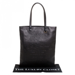Bvlgari Black Leather Sotirio Motif Tote