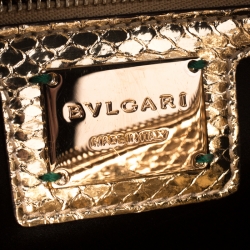 Bvlgari Tri Color Python and Beads Medium Serpenti Forever Flap Shoulder Bag
