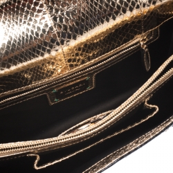 Bvlgari Tri Color Python and Beads Medium Serpenti Forever Flap Shoulder Bag