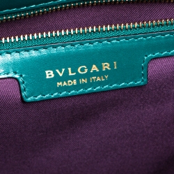 Bvlgari Green Leather Large Serpenti Forever Shoulder Bag