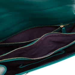 Bvlgari Green Leather Large Serpenti Forever Shoulder Bag
