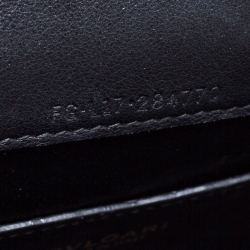 Pre Owned حقيبة كروس بلغاري قلاب جلد سوداء