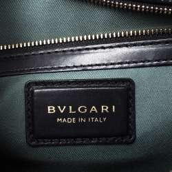 Bvlgari Black Leather Large Serpenti Forever Shoulder Bag