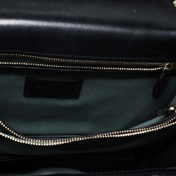 Bvlgari Black Leather Large Serpenti Forever Shoulder Bag