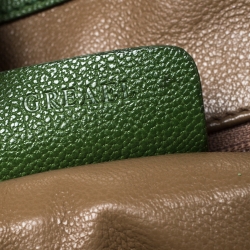 Pre Owned Bvlgari Green Leather Chandra Satchel