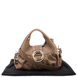 Bvlgari Beige Leather Chandra Satchel