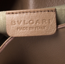 Bvlgari Beige Leather Chandra Satchel
