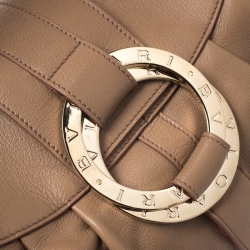 Bvlgari Beige Leather Chandra Satchel