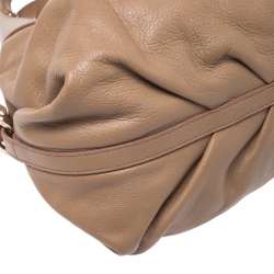 Bvlgari Beige Leather Chandra Satchel
