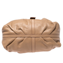Bvlgari Beige Leather Chandra Satchel