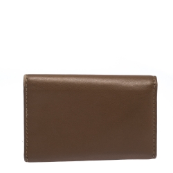 Bvlgari Brown Leather 6 Key Holder