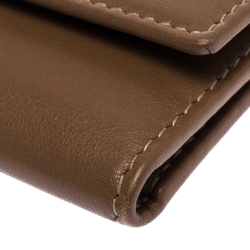 Bvlgari Brown Leather 6 Key Holder