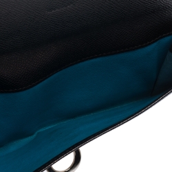 Pre Owned Bvlgari Black Leather Trifold Continental Wallet