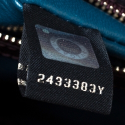 Pre Owned حقيبة كتف بلغاري غطاء قلاب سيربينتي متوسطة جلد مبطنة بنفسجية داكنة