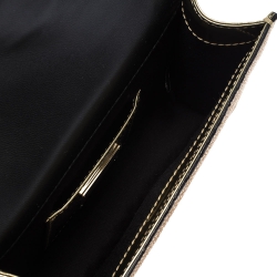 Bvlgari Metallic Gold Stingray and Patent Leather Serpenti Forever Shoulder Bag
