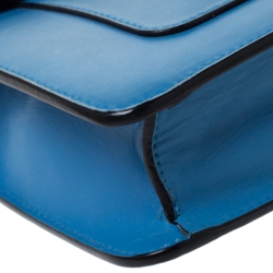 مملوكة مسبقًا Bvlgari Light Blue Leather Small Serpenti Forever Shoulder Bag