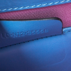 مملوكة مسبقًا Bvlgari Light Blue Leather Small Serpenti Forever Shoulder Bag