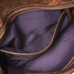 Bvlgari Brown Lizard Medium Bonton Bag