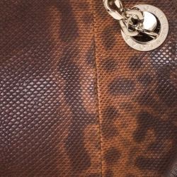 Bvlgari Brown Lizard Medium Bonton Bag