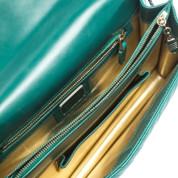 Bvlgari Green Quilted Scaglie Leather Medium Serpenti Forever Shoulder Bag