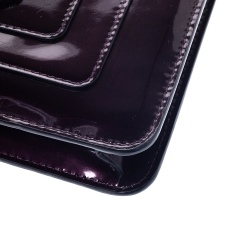 Bvlgari Plum Patent Leather Small Serpenti Forever Shoulder Bag