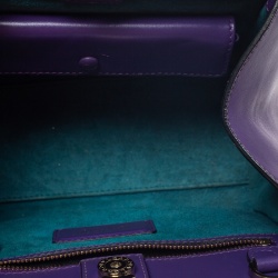 Pre Owned Bvlgari Purple Leather Serpenti Tote
