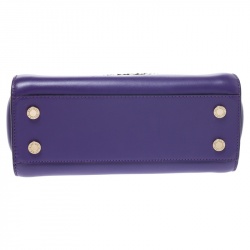 Pre Owned Bvlgari Purple Leather Serpenti Tote