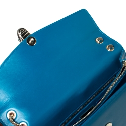 Bvlgari Teal Stingray and Leather Medium Serpenti Forever Shoulder Bag