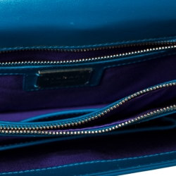 Bvlgari Teal Stingray and Leather Medium Serpenti Forever Shoulder Bag