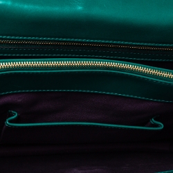 Bvlgari Green Leather Large Serpenti Forever Shoulder Bag