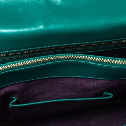 Bvlgari Green Leather Large Serpenti Forever Shoulder Bag