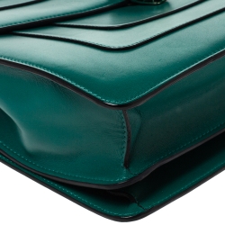 Bvlgari Green Leather Large Serpenti Forever Shoulder Bag