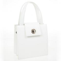Bvlgari White Top Handle Bag