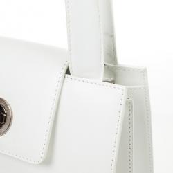 Bvlgari White Top Handle Bag