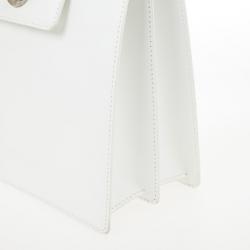 Bvlgari White Top Handle Bag