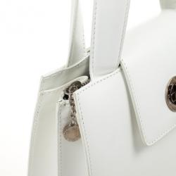 Bvlgari White Top Handle Bag