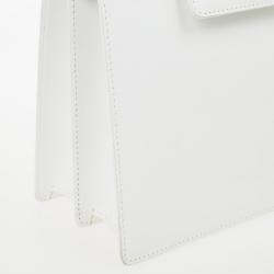 Bvlgari White Top Handle Bag