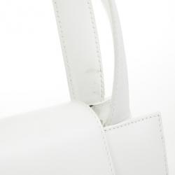 Bvlgari White Top Handle Bag