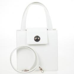 Bvlgari White Top Handle Bag