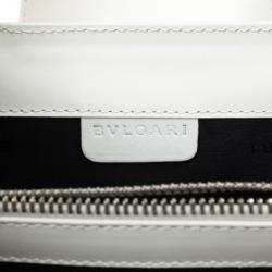 Bvlgari White Top Handle Bag
